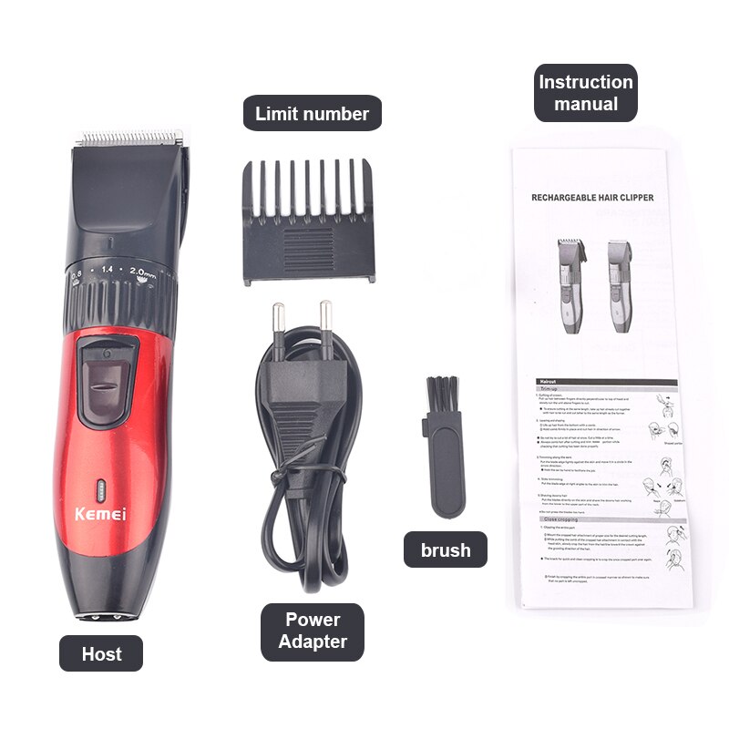 Kemei KM-730 Rechargeable Dry Dual-use Hair Clippers Hair Cutting Machine for Men Trimmer Hair Trimmer Haircut Kit