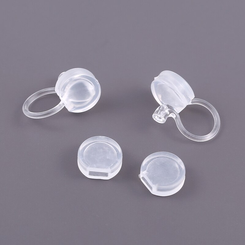 Clips para las orejas de resina transparente para mujer, aretes perforados hechos a mano, indoloro, suministros de joyería, 1 par