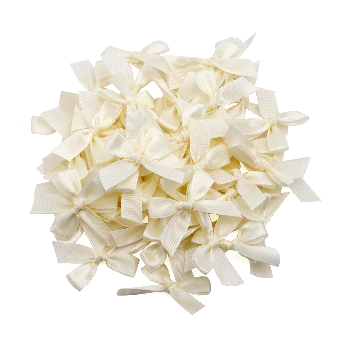 Nœuds de ruban rose frais 4x3.5cm, 50 pièces/lot, petite taille, nœud de ruban en Satin, décoration artisanale de fleurs, travail manuel, décoration de fête DIY