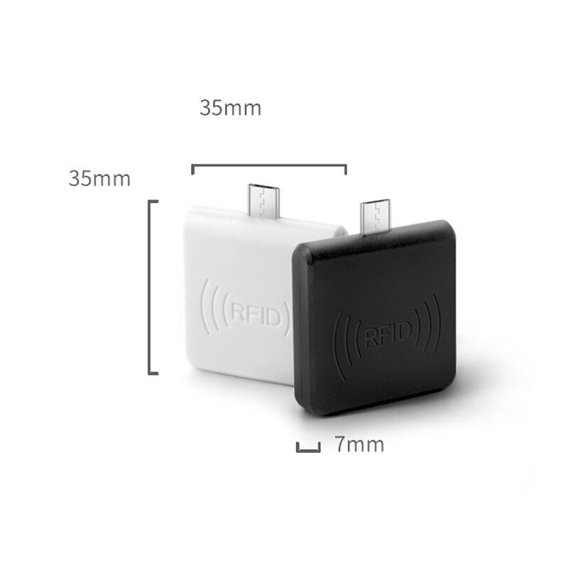 Lector RFID Mini USB para teléfono móvil Android, dispositivo de identificación de 125Khz, EM4100 TK400, OTG Mirco/tipo, más pequeño y rápido, 1 unidad