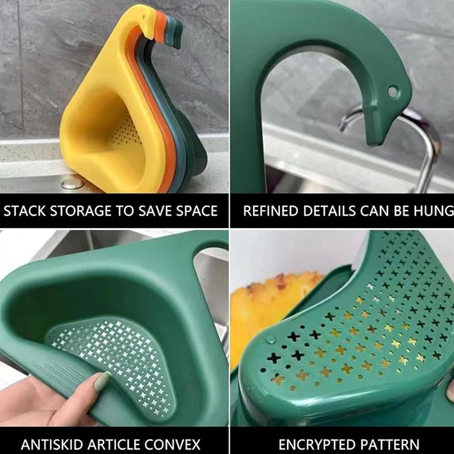 itchen Sink Drain Basket, Hanging Faucet Filter Basket, Convenient Multifunctional Kitchen Sink Basket