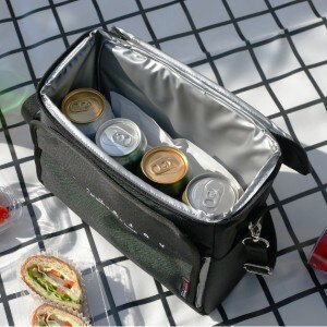 No te pierdas coche con aislamiento bolsas de almuerzo Auto térmico engrosado Multi-funcional de gran capacidad comida Box Negro Bolsa más fresca