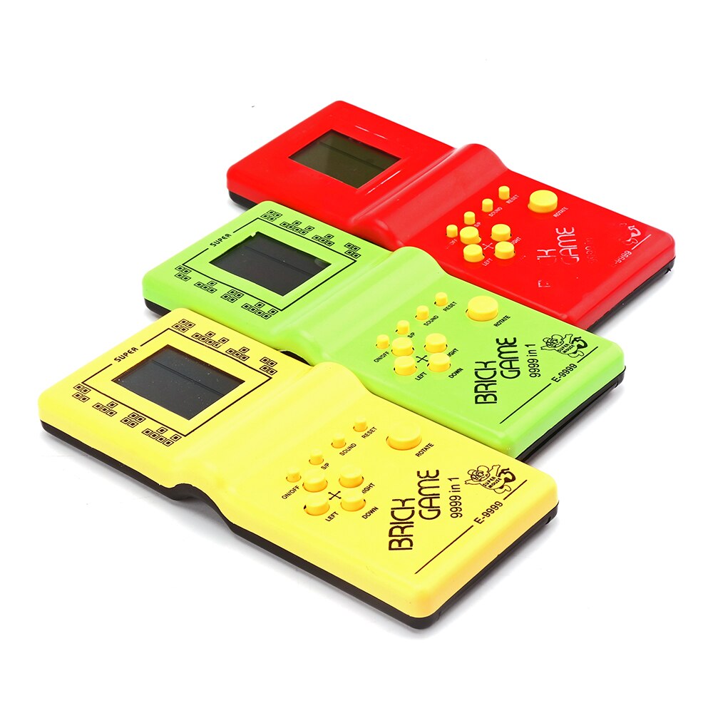 Powstro tetris hånd elektronisk lcd legetøj sjovt spil mursten puslespil håndholdt spillekonsol