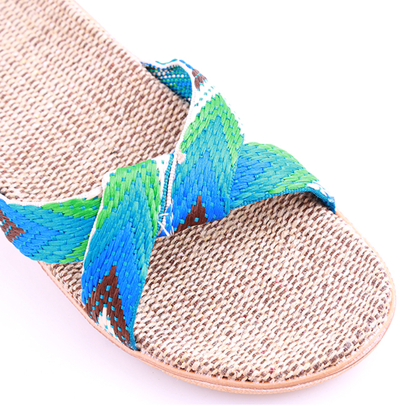 Zapatos deportivos de verano para mujer, sandalias de playa Unisex para hombre, zapatos de exterior, sandalias de playa con cinturón cruzado de lino, zapatillas