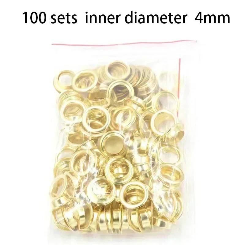 1 Set 1/4 Inch Grommet Eyelet Plier Set, Eyelet Hole Punch Pliers Kit With 100 Metal Eyelets, Grommet Tool Kit For Leather Cloth: Yellow