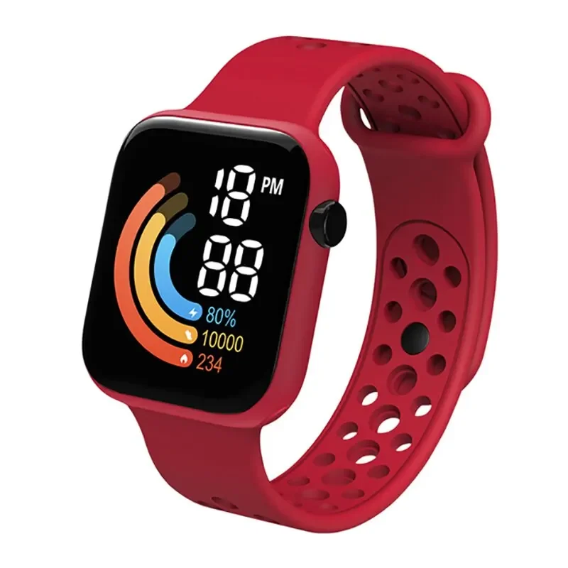 YIKAZE LED Digital Watch for Kids Sports Waterproof Digital Watches Boy Girl Childrens Silicone Watch Electronic Clock