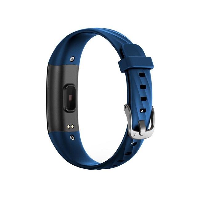 S5 Sport Smart Bracelet IP68 Waterproof Color Screen Smart Band Heart Rate Blood Pressure Pedometer Activity Tracker: Blue
