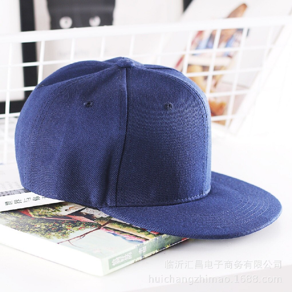 Herre kvinner baseball caps hip-hop lue multi farge justerbar snapback sport unisex for voksen: Blå