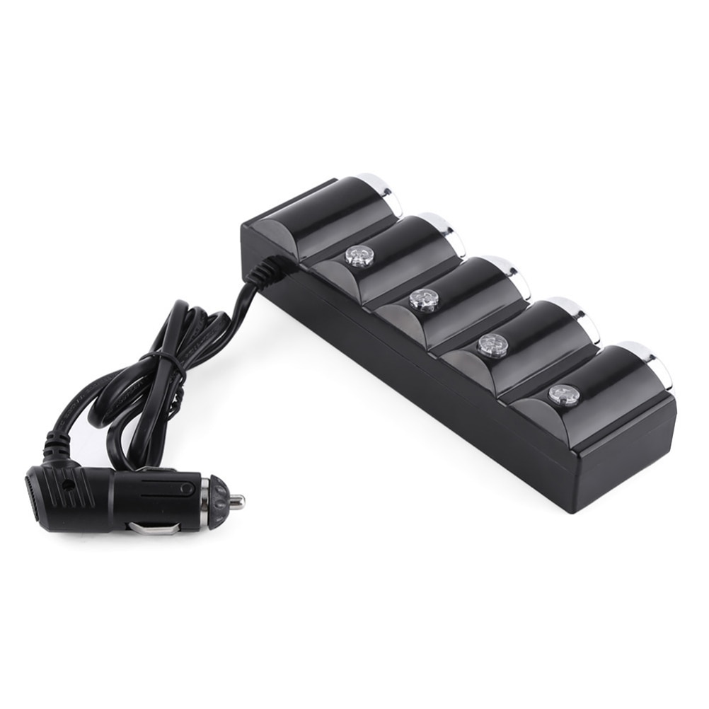 1 to 4 12v dubbele usb-auto-sigarettenaansteker-splitter, autolader, autolader-scheider met onafhankelijke schakelaar voor telefoon