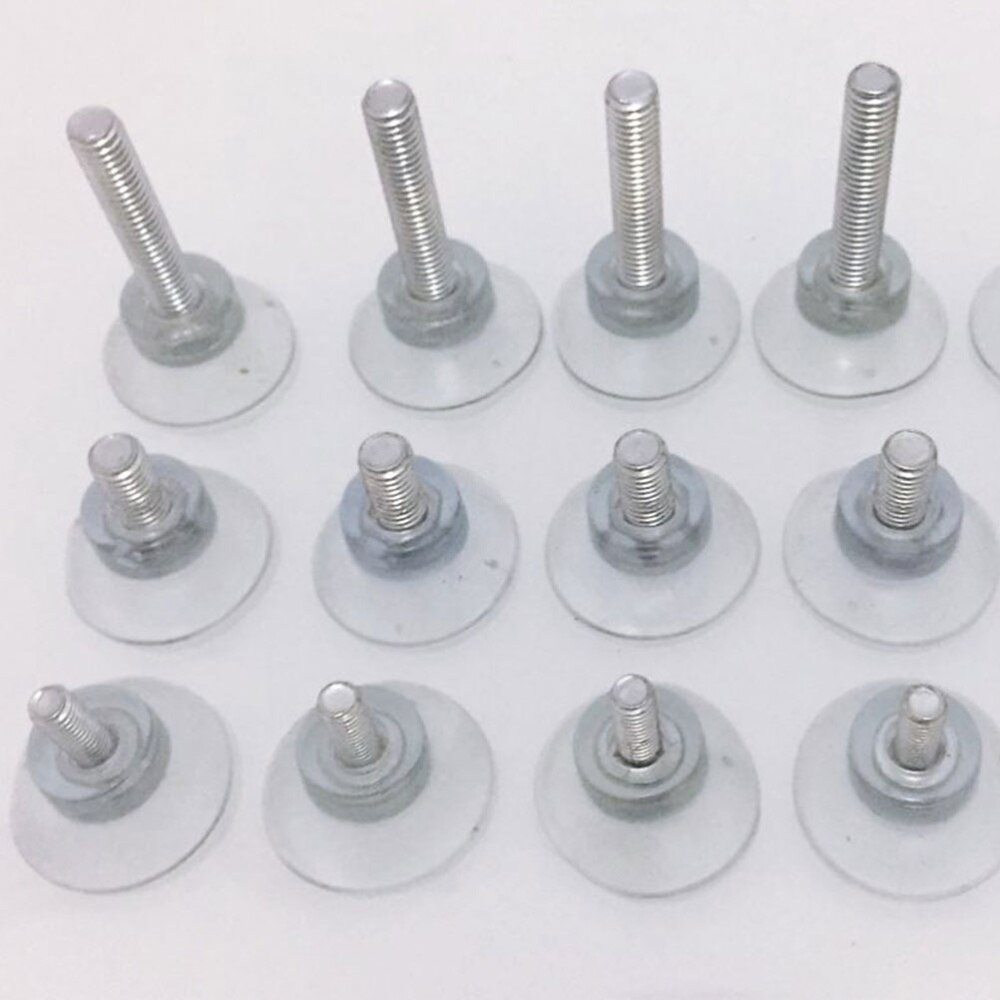 6Pcs Meubels Bureau Glas Pvc Transparante Anti-Collision Zuignappen Sucker Hanger Pads Met Schroeven Voor Glazen Tafel (6X13)