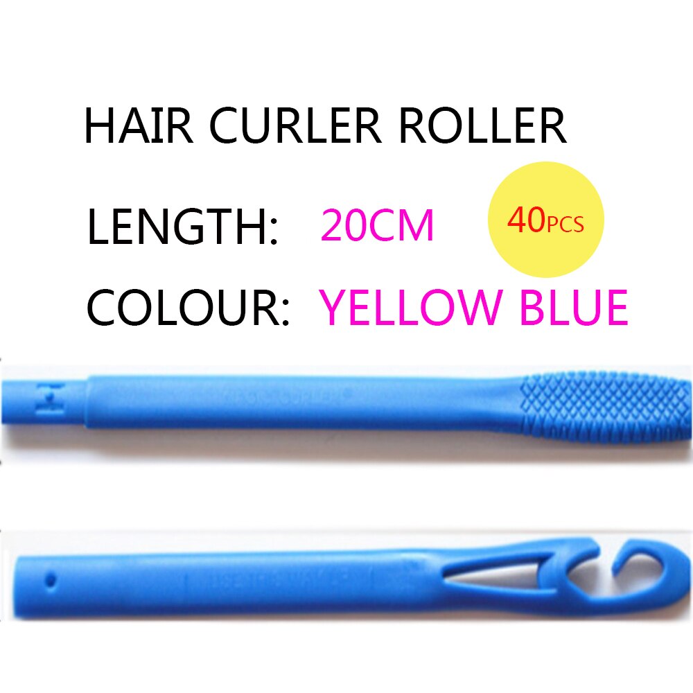40pcs/65cm Magic Hair Roller Spiral DIY Hair Curlers Soft Hair Curler Rollers For Curling Hair Plastic Rollers: 40PCS 20CM