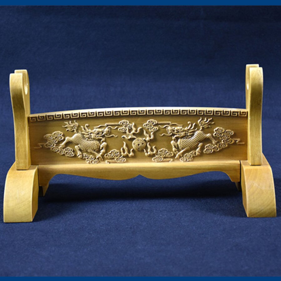 Stands en bois de Lion sculpté à la main | Support de présentoir pour épée japonaise Katana belle épée support de magasin en bois
