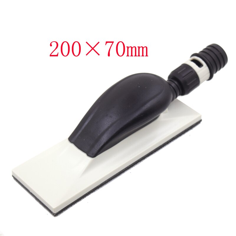 70*400Mm 125Mm Platte Lange Bed Hand Schuurblok Haak Loop Schuren Pad Achterplaat Hookit Stof gratis Stofafzuiging: 1pc  200mm long