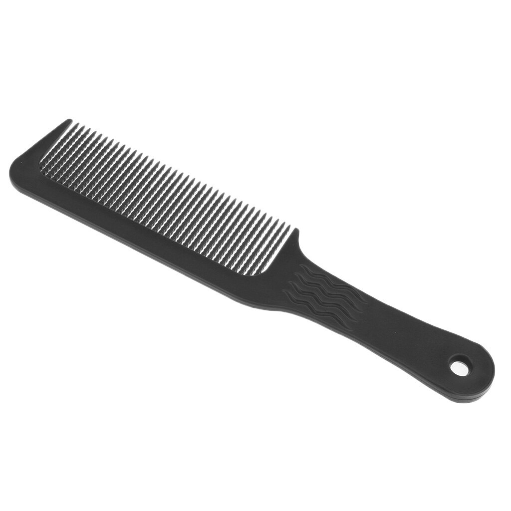 1Pcs Wavy Teeth Barber Stylist Clipper Comb Taper Fade Blend Flat Top Cutting Anti-static Styling Tools: Black