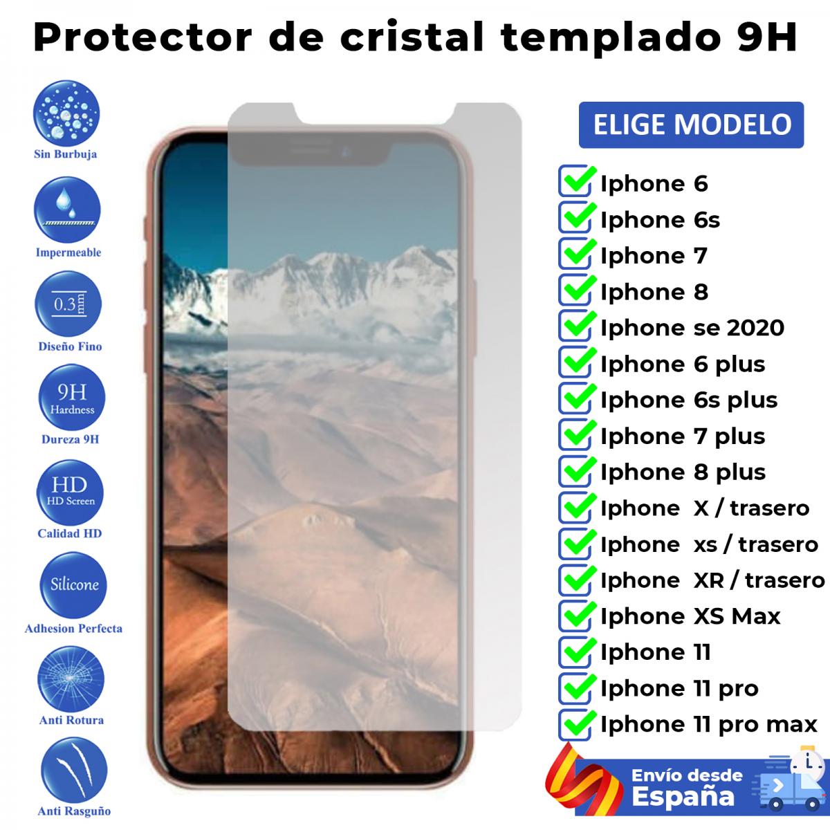 Screen Protector Voor Iphone 6 6S 7 8 X Xs Max 11 12 Mini Plus Se Voor En terug. Gehard Glas Transparant