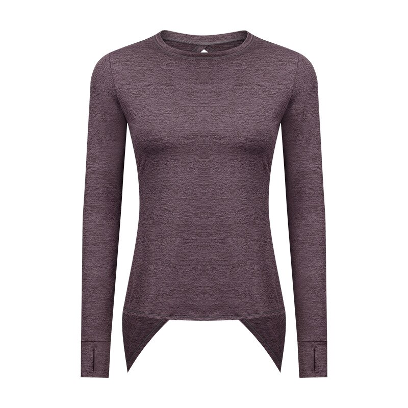 Camicia da donna Lulu Top a manica lunga Yoga palestra Sport Fitness abbigliamento da palestra traspirante asciugatura rapida autunno inverno Crop Top Sportswear: hemp red / 6