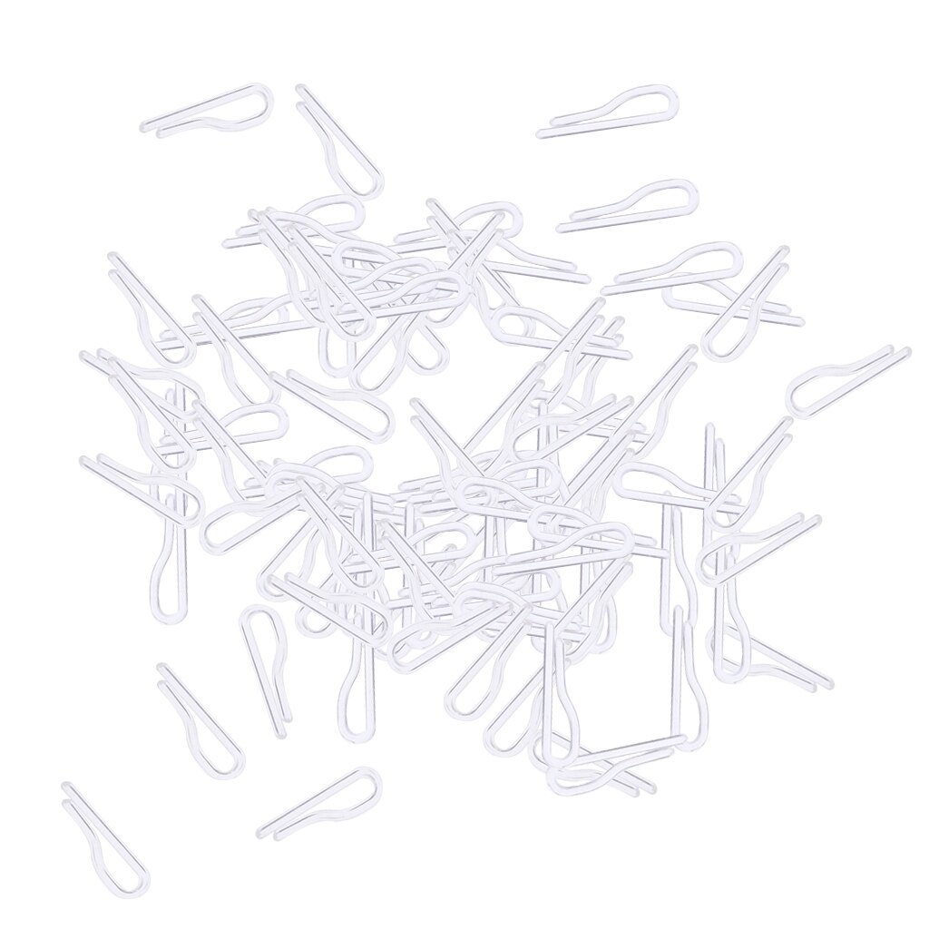 100 Stuks Transparante Plastic Kraag Pinnen Craft Peg Clips Set