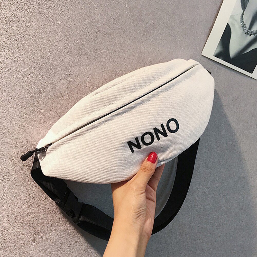 Waist Bag Fanny Pack Women Belt Bag girl Trend Chest Packs Banana Bags Canvas Material Hip Hop Package Bum Bags: color 4