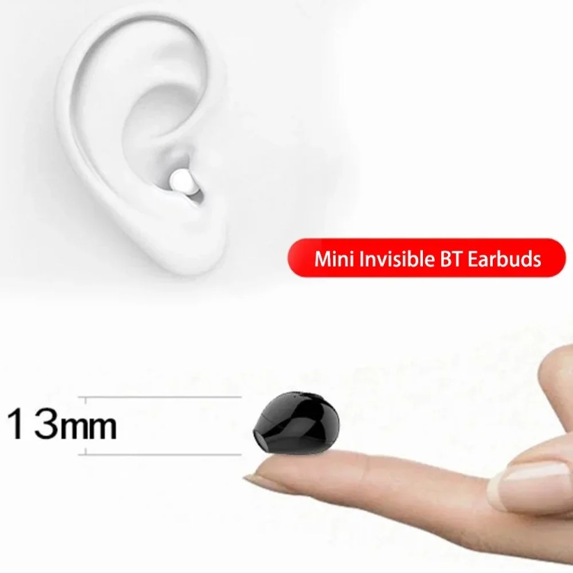 Unsichtbare Kopfhörer, Mini-Kopfhörer, Bluetooth, TWS, kabellos, Sleepwith Mikrofon, HD-Anruf, Semi-In-Ear-Ohrhörer, Rauschunterdrückung