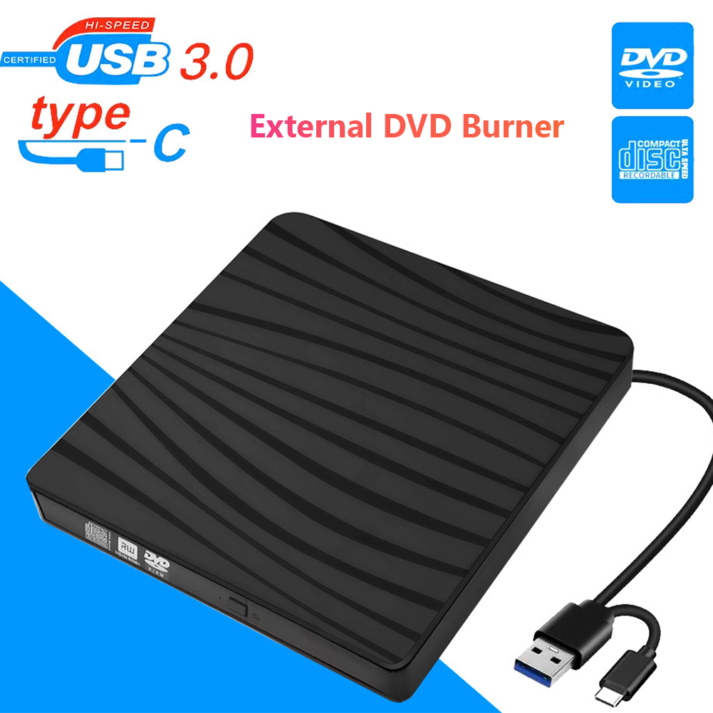Portable USB 3.0 External DVD RW CD Writer Drive Burner Optical Drive Reader Drive-free Disk Reader Player