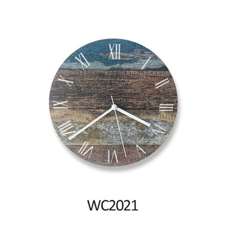 Kort digital klokke årgang romertall rustikk stil stue hjem interiør deco treveggklokke: Wc2021
