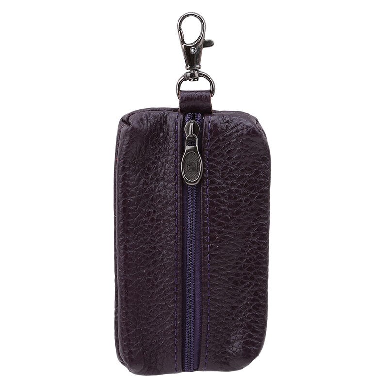 Key Holder Man Leather Key Wallets Women Keychain Cover Key Organizer Housekeeper Covers Keychain Bag for Car Porta Llaves: Puurple