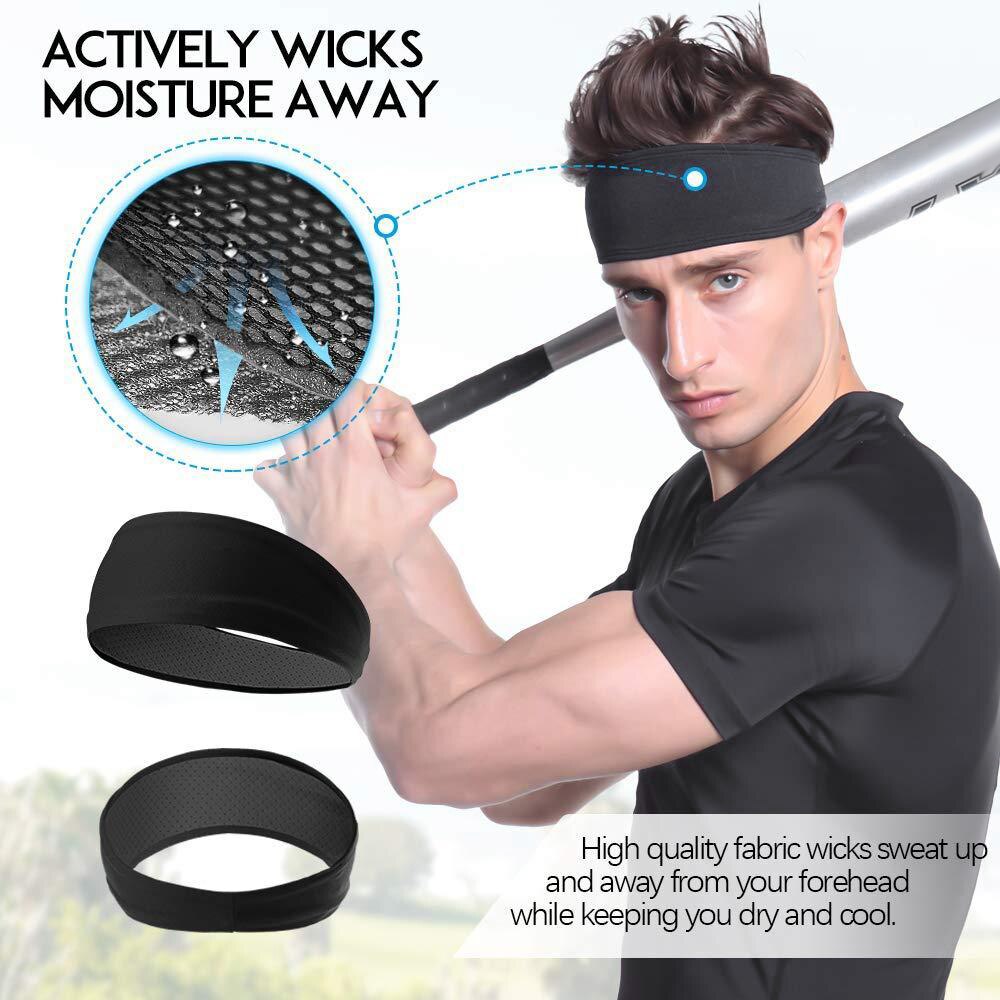 2 stk sport pandebånd yoga svedbånd hårbånd anti-slip fitness hovedbeklædning elastisk hårbånd atletisk pandebånd til cykeltræning