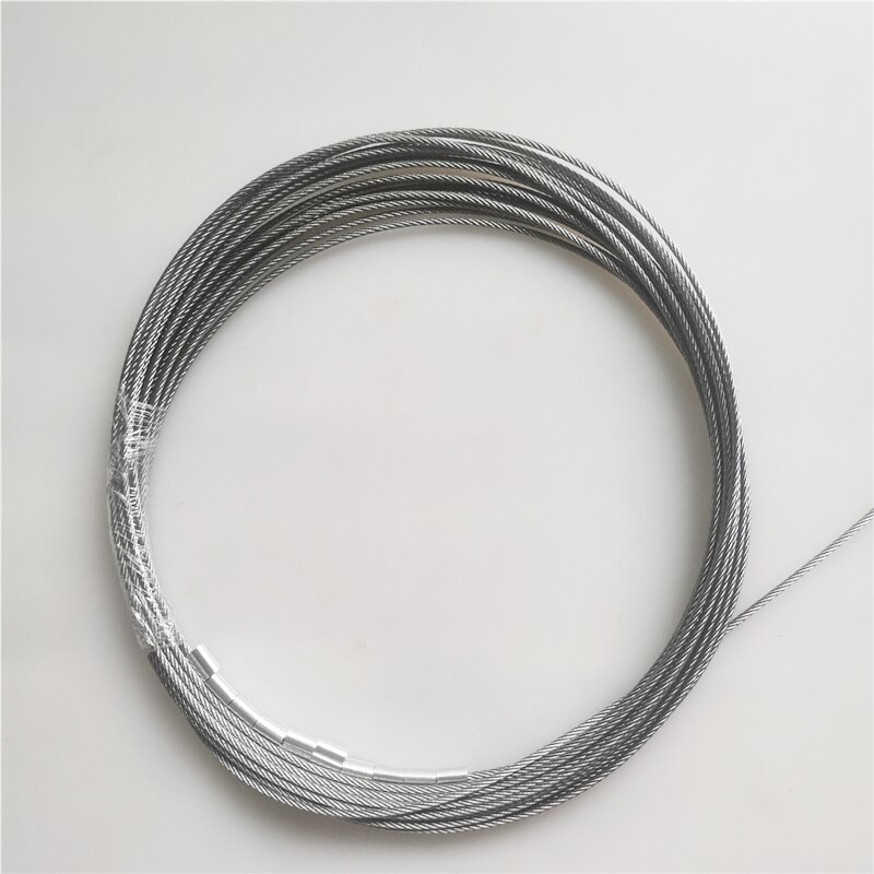 100m 50m 304 rustfrit stål 1mm 1.5mm 2mm diameter ståltråd bar reb løftekabel linje tørresnor rustfast 7 x 7