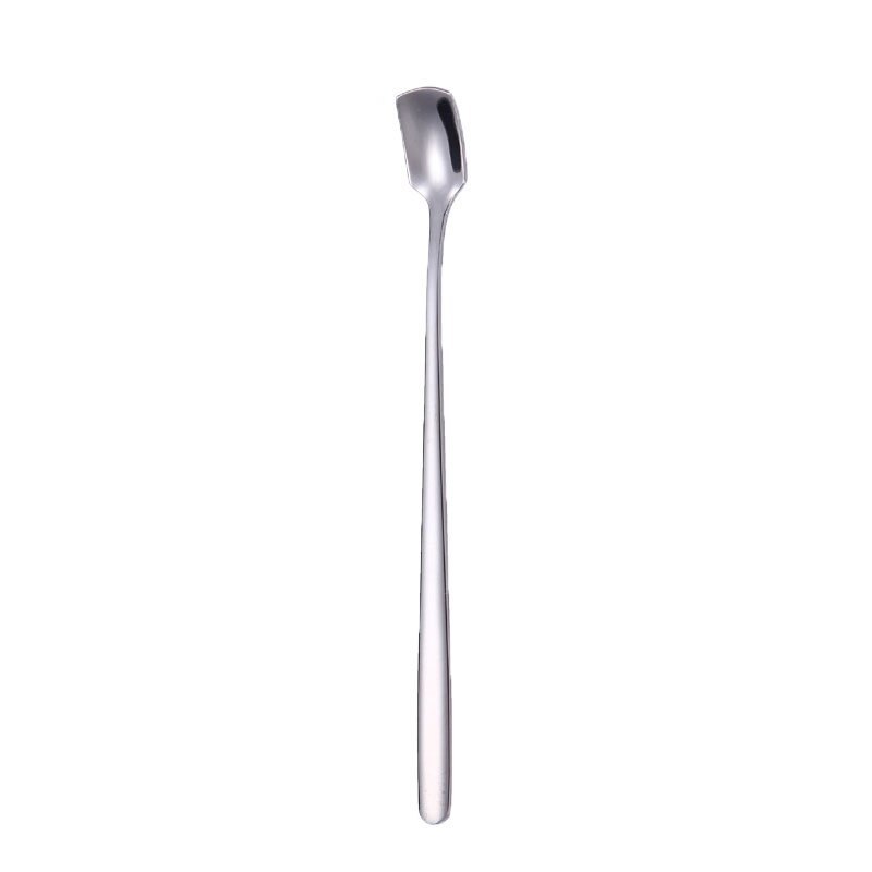 304 rostfrei Stahl Kuppel Nachtisch Löffel bunt lang handhaben Bar Platz Scoop Honig Kaffee Aufsehen Becher Dekor Geschirr 17cm lang: Silber-