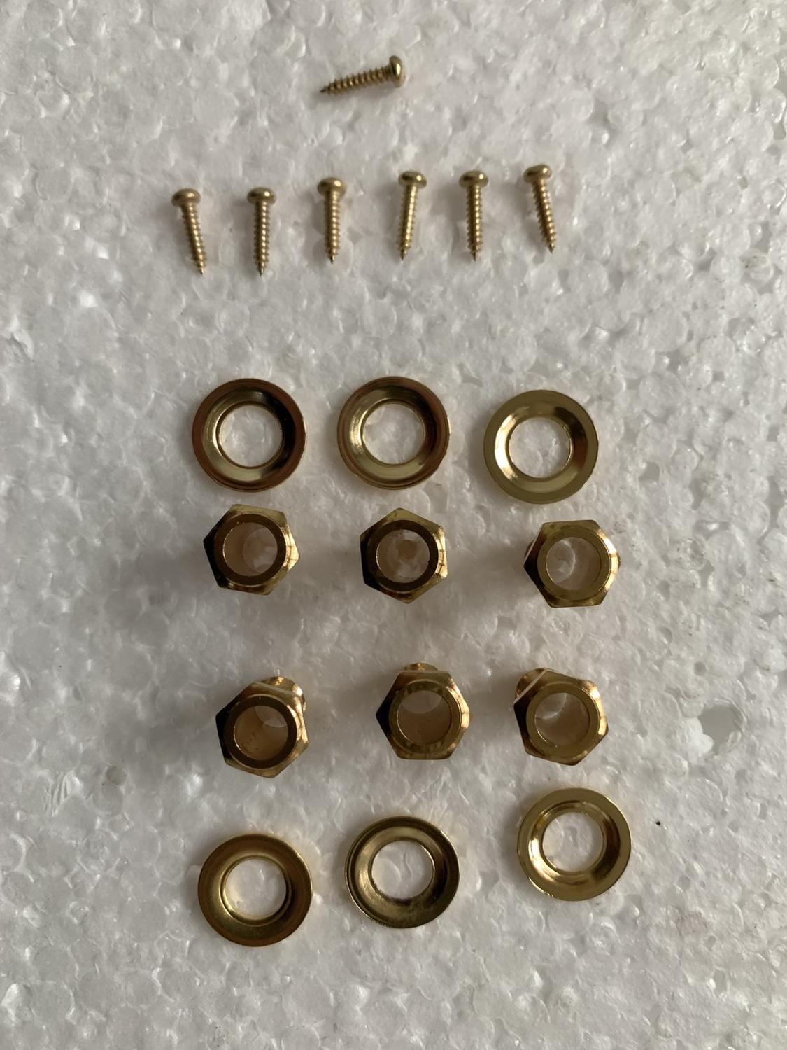 Geninue set  (3r+3l) av trimmaskinhuvudtuners (storlek på hål :10mm)  guldfärg gjord i korea  #n002