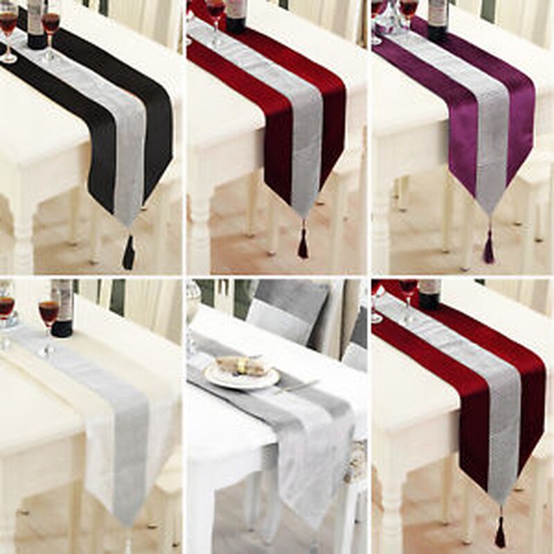 1pc moderne bordløper duk flanell diamant bord ekteskap løpere matte til fest bryllup jul dekorasjon hjem