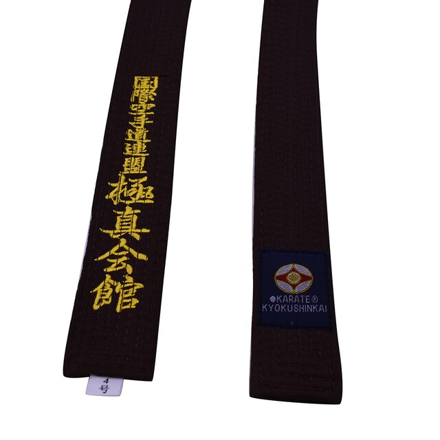 Professionele Kyokushin Kai Karate Riemen Iko Borduren Riemen Oranje Kleur Karate Riem 1 dan Brown Taekwondo Wkf Riemen: Brown / 240cm