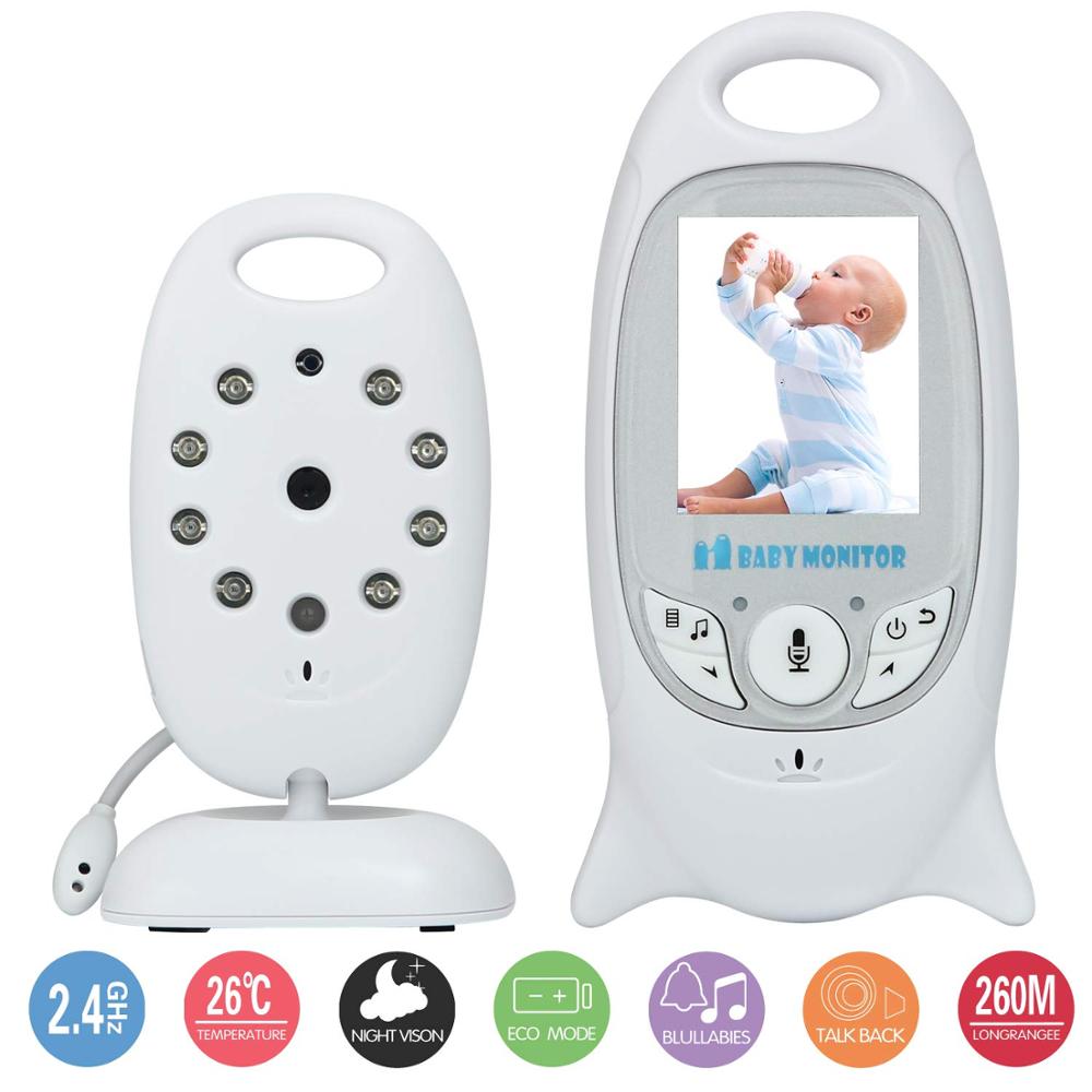 6010 Radio Nanny Baby Monitoren 2.0 Inch Tft Lcd Baby Intercom Temperatuur Monitor 8 Slaapliedjes Ir Nachtzicht