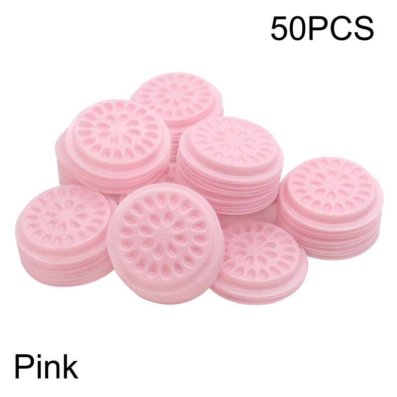 Quewel Glue Gasket False Eyelashes Extension Glue Holder Color Pallet Repeated Convenient Stand Avoid Dryness Makeup Tool: 50pcs Pink