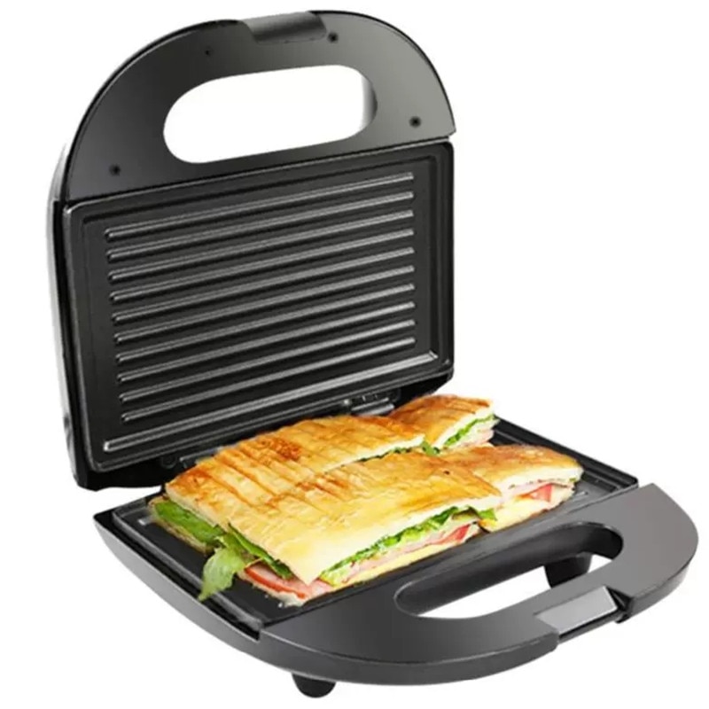 Stekare smörgåsmaskin brödugn elgrill köttbiff hamburgare frukostmaskin stekpanna grill tallrik eu-kontakt