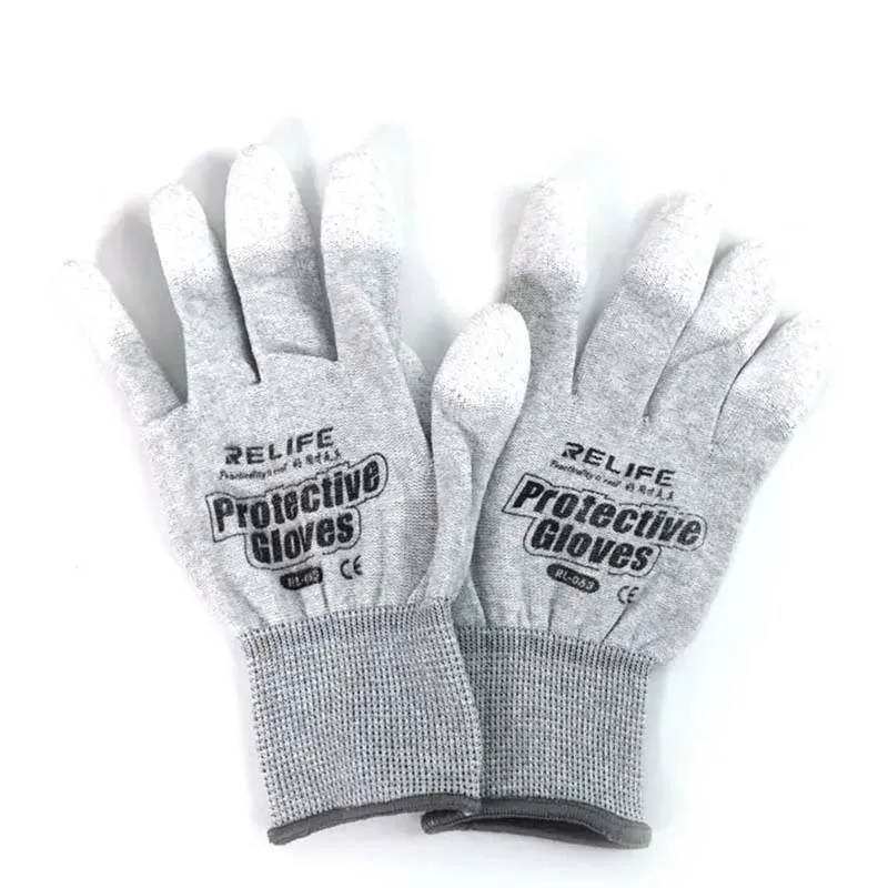RELIFE RL-063 Antistatische Handschuhe für sterben Reparatur von Telefon-Computer, rutschfeste ESD-Fingerschutzhandschuhe für elektronische Arbeiten