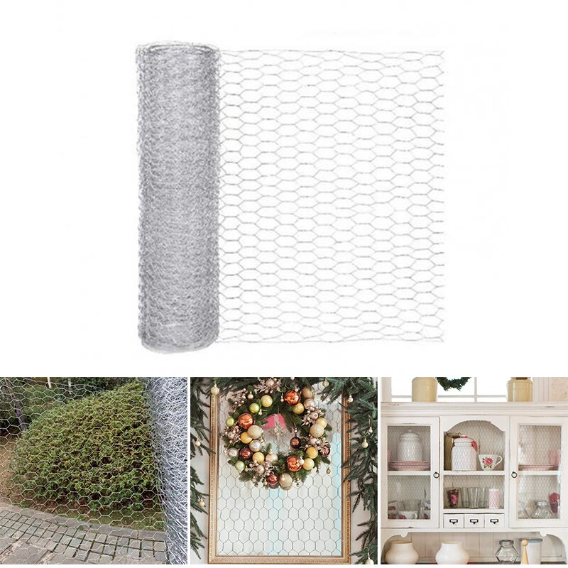 Wire Netting Galvanized Hexagonal Mesh Lightweight Metal Wire Mesh DIY Project for Home Garden Courtyard