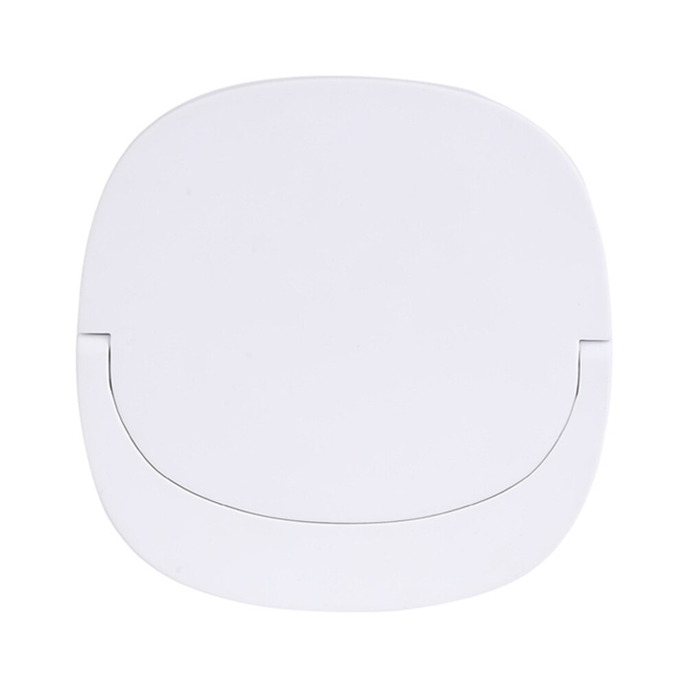 Mini Led Make-Up Spiegel Vierkante Vorm Meisje Mini Draagbare Spiegel Pocket Make-Up Cosmetica Compact Spiegels Oplaadbare Led Spiegel: WHITE