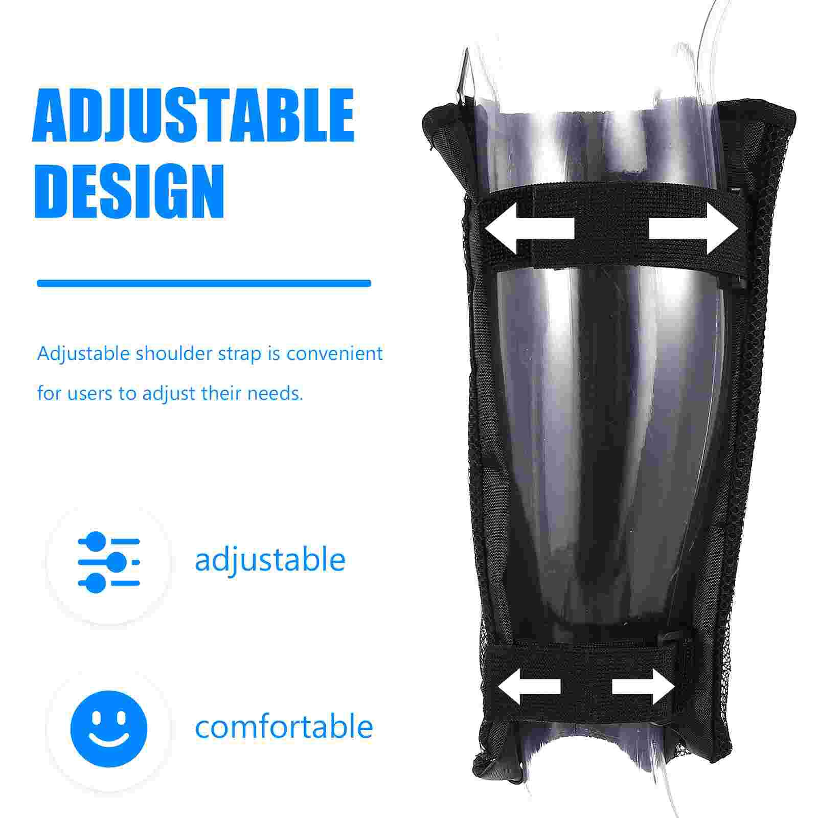 1pc 2000ml Large-capacity Urine Bag Nursing Drainage Bag for the Elderly (Black)
