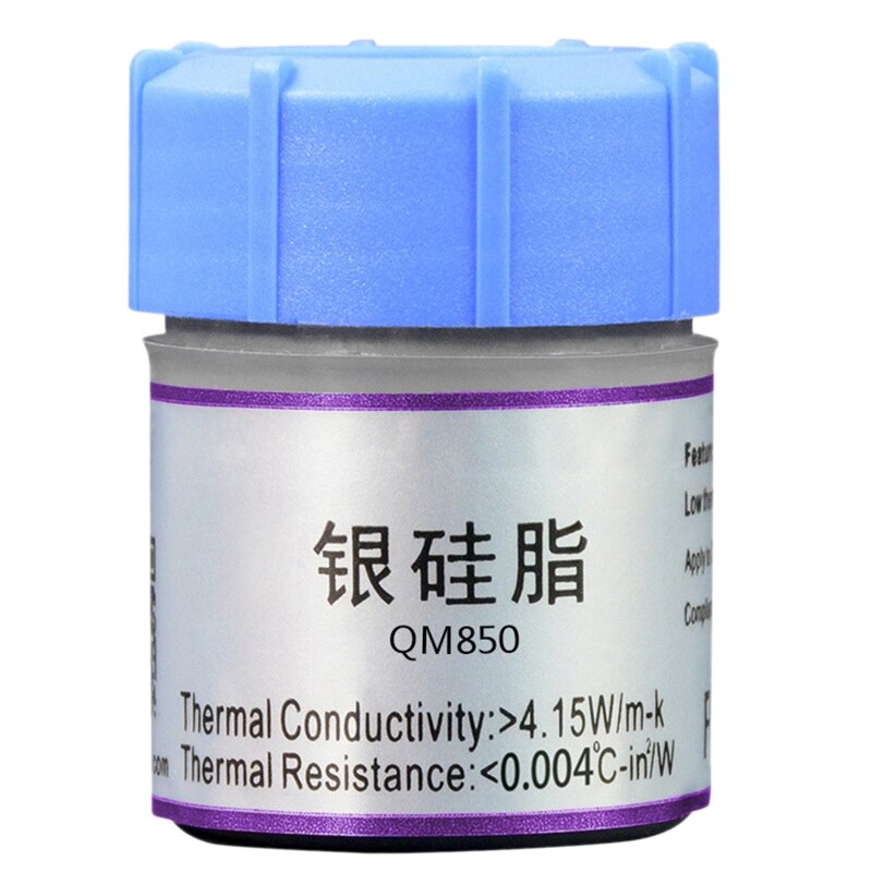 QNPLUM QM850 Silver Silicone Grease High-Power Led Thermal Grease Computer CPU Thermal Grease Suitable for LED(2Pcs)