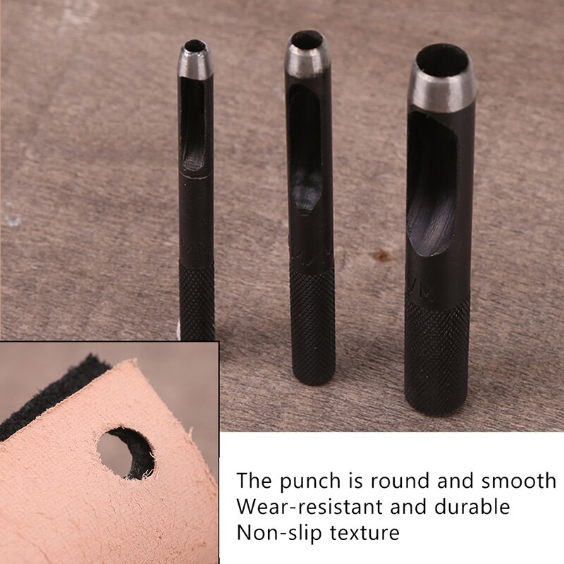 1Pc 1mm-10mm Round Shape Leather Hole Punch Steel Leather Craft Hollow Hole Punch For Clothing Leather Working