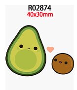 Platte avocado hars accessoires 30 stuks/lot diy decoratie knutselen  r0286 r0287 r0288: R02874