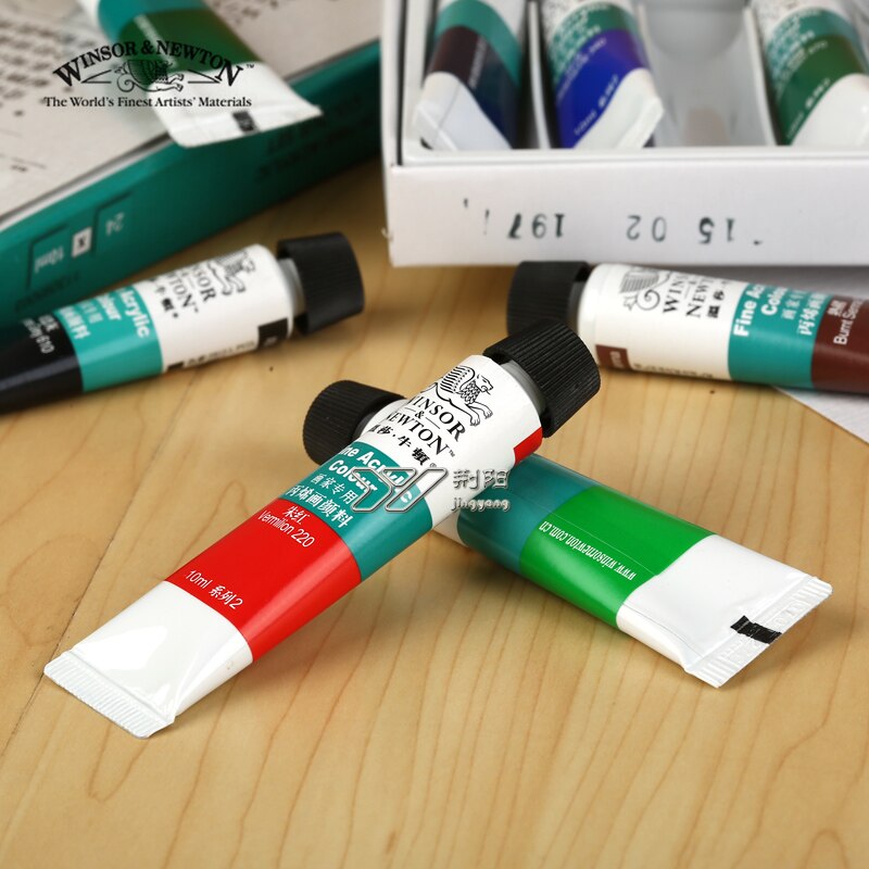 Winsor &amp; Newton 24/18/12 Kleur 10Ml Acryl Pigment Set Stof Textiel Verf Felgekleurde Craft Verven Pigmenten