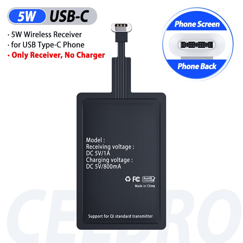 10W Qi Draadloze Oplader Draadloze Telefoon Lading Pad Quick Charge Pad Mobiele Telefoon Oplader voor iPhone 11 Pro Max xiaomi Note 10 Pro: Type C