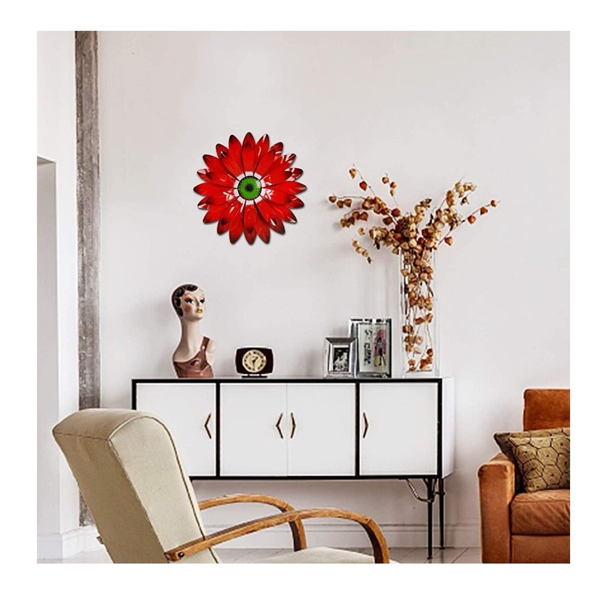 Scultura di fiori in metallo parete arte giardino decorazione picchetti per esterni cortile colorato interno in ferro battuto decorazioni floreali per feste 2022