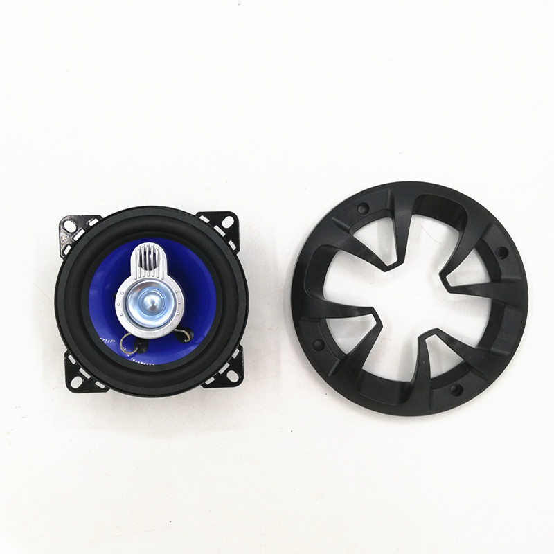 Altavoz de coche de alta fidelidad de 4 pulgadas, 220 vatios, 4ohm, 3 vías, Coaxial, borde de goma, cono de inyección azul, 70 magnético, cubierta de plástico, 1 ud.