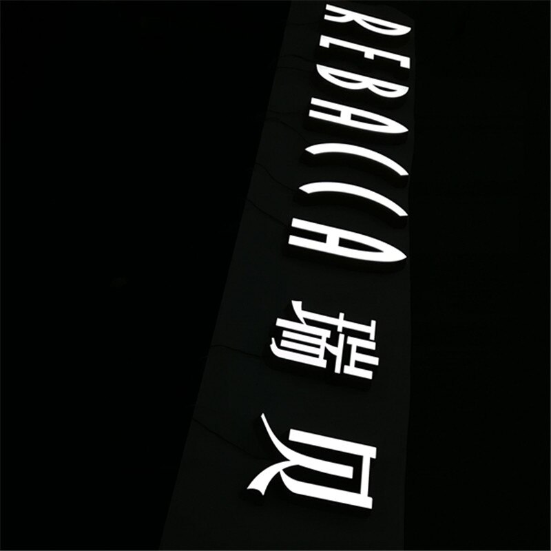 front lit logo signs outdoor decorative acrylic light letter store front sign with bevel edge