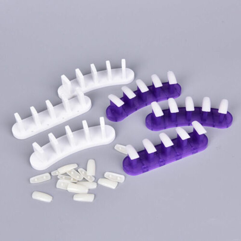 3pcs Nail Tips Training Practice Stand Display Holders DIY Nail Sticker Display Frames Manicure Tools with15-20 pcs Nail Tips