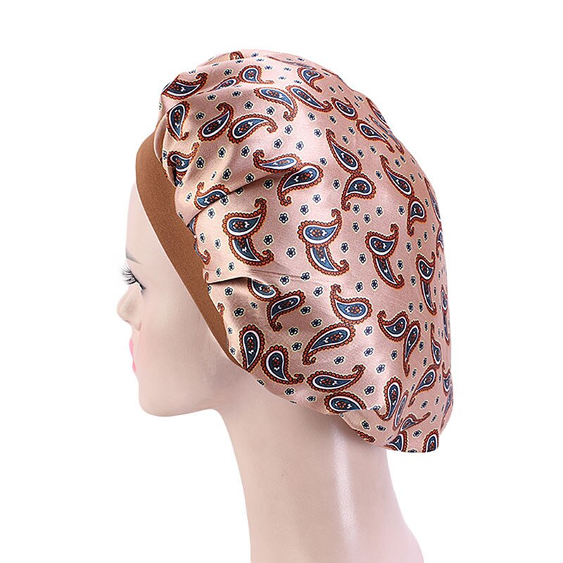 Waterdichte douchekap dikke elastische badmuts badmuts voor vrouwen spa badaccessoire kapsalon badkamerproduct: Khaki