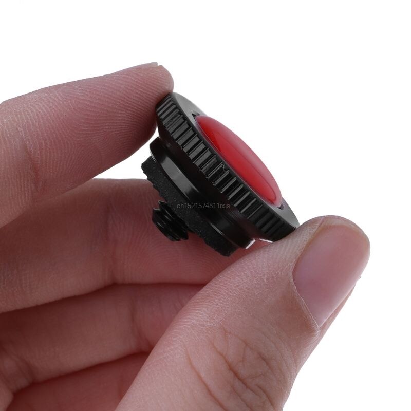 Red Manfrotto Round Quick Release Plate For Compact Action Tripods